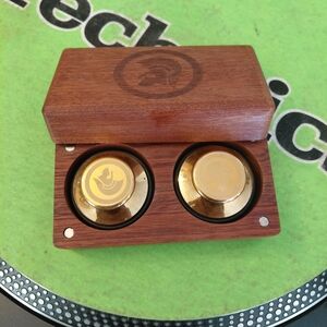 Trojan Brass Weighted 45 Vinyl Record Stabilizers.